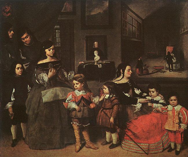 Juan Bautista Martinez del Mazo The Artist's Family Spain oil painting art